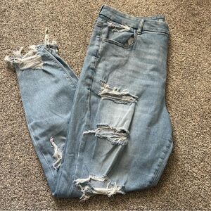 American Eagle Outfitters Light Blue Distressed Jeans
